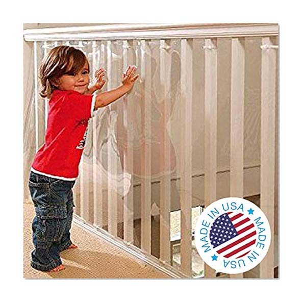 Product Cover Kidkusion Indoor/Outdoor Banister Guard, Clear, 15'