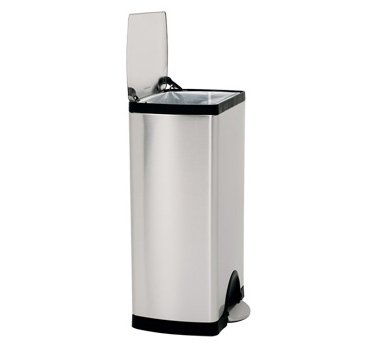 Product Cover simplehuman 50 Liter / 13.2 Gallon  Stainless Steel Rectangular Kitchen Step Trash Can, Brushed Stainless Steel