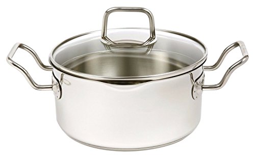 Product Cover Norpro 611 KRONA 3 Quart Vented Pot with Straining Lid, Stainless Steel
