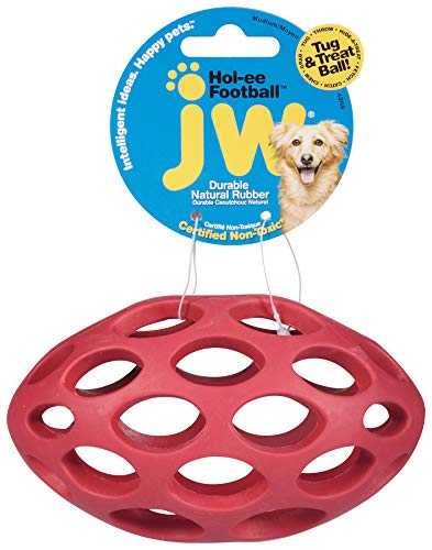 Product Cover JW Pet Company Hol-ee Football Size 6 Rubber Dog Toy, Medium, Colors Vary