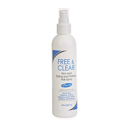 Product Cover Free & Clear Firm Hold Hairspray | Fragrance and Gluten Free | For Sensitive Skin | 8 Ounce