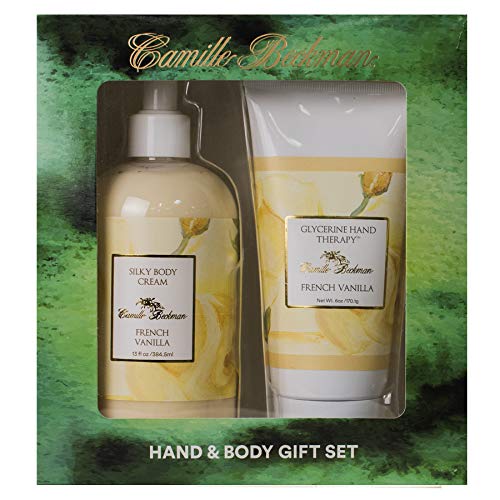 Product Cover Camille Beckman Hand and Body Duet Set, Silky Body and Glycerine Hand Cream, French Vanilla