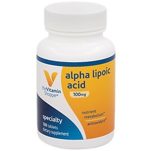 Product Cover Alpha Lipoic Acid 100mg, Natural Antioxidant Formula to Support Glucose Metabolism Promotes Healthy Blood Sugar, ALA Fights Free Radicals, Gluten Dairy Free (120 Capsules) by The Vitamin Shoppe