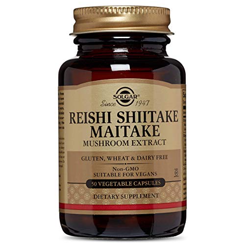 Product Cover Solgar - Reishi Shiitake Maitake Mushroom Extract, 50 Vegetable Capsules