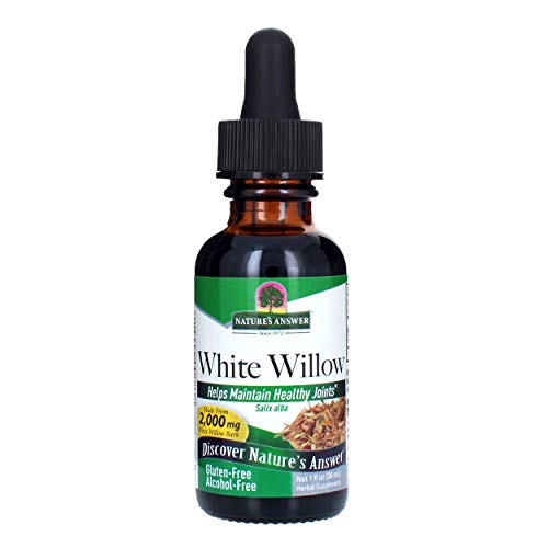 Product Cover Nature's Answer Alcohol-Free White Willow Bark Extract, 1-Fluid Ounce Alcohol Free | Super Concentrated | Vegetarian, Non-GMO, Gluten Free Liquid