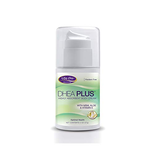 Product Cover Life-flo DHEA Plus Cream | Fragrance Free | 15 mg of Natural DHEA Per Press of the Pump | Includes Aloe Vera, MSM & Vitamin E for Skin | 2 oz