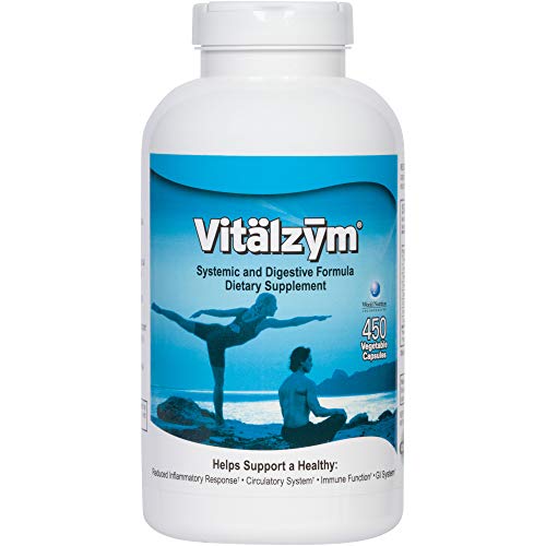Product Cover Vitälzym Original Proteolytic Systemic Digestive Enzyme Formula & Serrapeptase Source | Anti-Inflammatory Immune & Joint Support Increase Blood Flow Cardio Function | Healthy Men Women (450 Capsules)