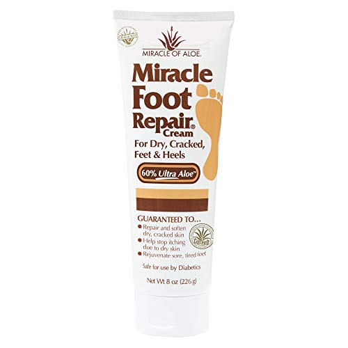 Product Cover Miracle of Aloe, Miracle Foot Repair Cream with 60% UltraAloe 8 ounce tube