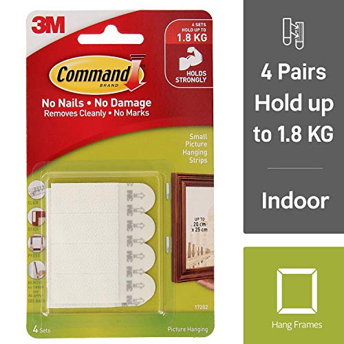 Product Cover Command Small Picture Hanging Strips, White, 4-Pairs (17202-ES)
