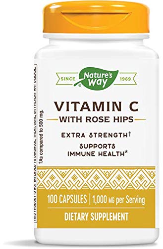 Product Cover Nature's Way Vitamin C with Rose Hips Extra Strength; 1000 mg per Serving; 100 Capsules