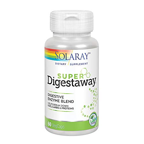 Product Cover Solaray Super Digestaway Digestive Enzyme Blend | Healthy Digestion & Absorption of Proteins, Fats & Carbohydrates | Lab Verified | 60 VegCaps