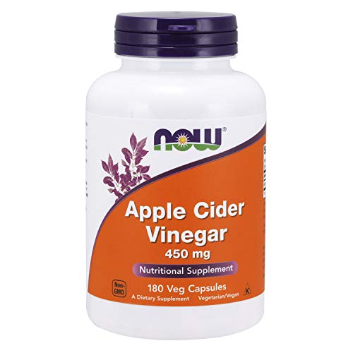Product Cover NOW Supplements, Apple Cider Vinegar 450 mg, Derived from Fermentation of Sweet Apple Cider, 180 Capsules