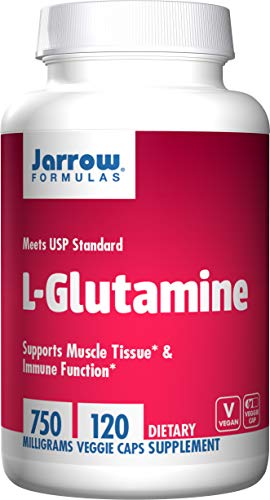 Product Cover Jarrow Formulas L-Glutamine 750 mg, Supports Muscle Tissue & Immune Function, 120 Caps