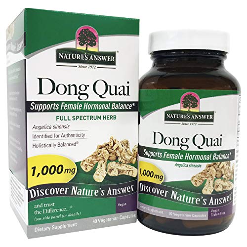 Product Cover Nature's Answer Dong Quai Root 100mg | Dietary Supplement | Supports Female Hormone Balance | Non-GMO, Vegan, Kosher Certified & Gluten-Free | Vegetarian Capsules 90ct
