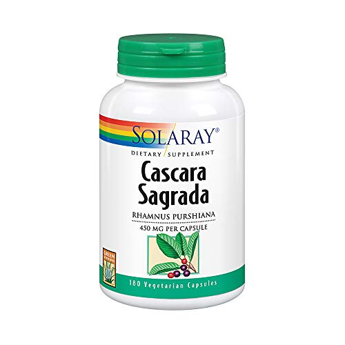 Product Cover Solaray Cascara Sagrada Capsules, 450 mg, 180 Count
