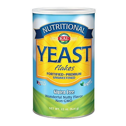 Product Cover KAL Nutritional Yeast Flakes | Vitamin B12, Vegan, Non-GMO, Gluten Free | Unsweetened, Great Flavor, No Bitter Aftertaste | Great for Cooking | 22 oz
