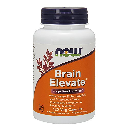 Product Cover Now Supplements, Brain Elevate, Featuring Ginkgo Biloba, RoseOx and Phosphatidyl Serine, 120 Veg Capsules