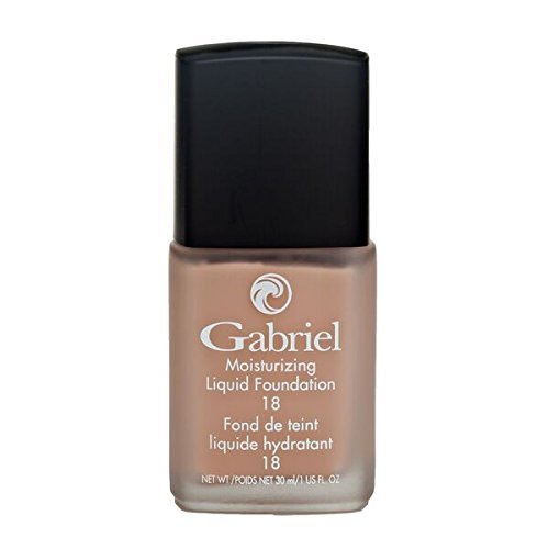 Product Cover Gabriel Cosmetics, Moisturizing Liquid Foundation, Natural, Paraben Free, Vegan, Gluten-free, Cruelty-free, Non GMO, Infused with Vitamins A & E, Full coverage, (Natural Beige)