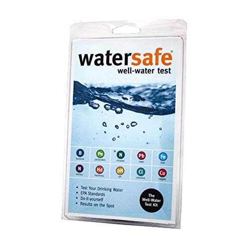 Product Cover WaterSafe Well Water Test Kit - for Drinking Water in Home Tap and Well Water | Simple Testing Strips for Lead, Copper, Bacteria, Nitrate, Chlorine, and more | Made in the USA to EPA Standards