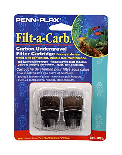 Product Cover Penn Plax FC2 Filt-A-Carb for Multi-Pore and Under Gravel E Filter (2 Pack)