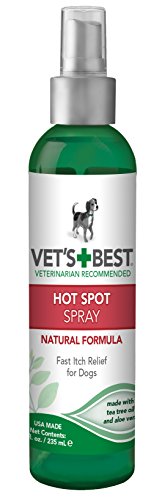 Product Cover Vet's Best Dog Hot Spot Itch Relief Spray |  Relieves Dog Dry Skin, Rash, Scratching, Licking, Itchy Skin, and Hot Spots | No-Sting and Alcohol Free | 8 Ounces
