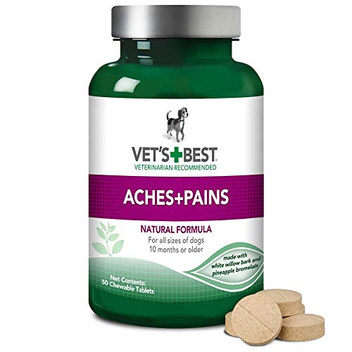Product Cover Vet's Best Aspirin Free Aches + Pains Dog Supplement | Vet Formulated for Dog Pain Support and Joint Relief | 50 Chewable Tablets
