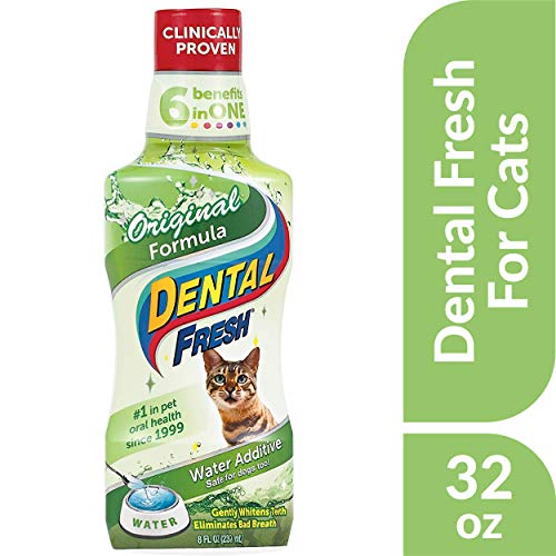 Product Cover Dental Fresh Water Additive - Original Formula for Cats - Clinically Proven, Simply Add to Pet's Water Bowl to Whiten Teeth