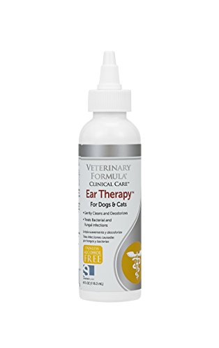 Product Cover Veterinary Formula Clinical Care Ear Therapy, 4 oz. - Medicated Formula Treats Bacterial, Fungal and Yeast Infections in Dogs and Cats - Cleans, Disinfects and Deodorizes