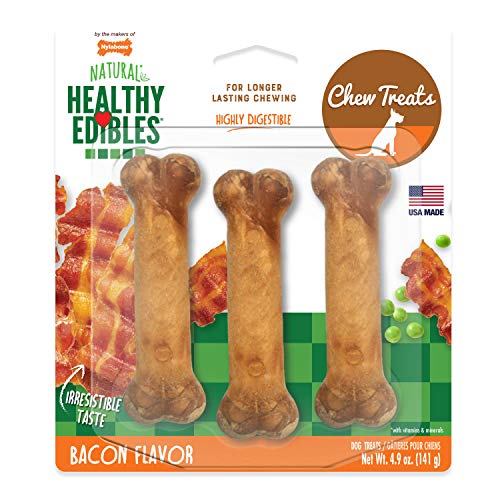 Product Cover Nylabone Healthy Edibles Bacon Flavored Dog Treats, 3 Count