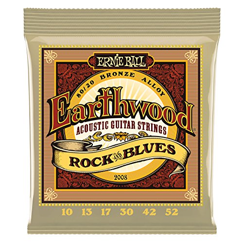 Product Cover Ernie Ball Earthwood Rock and Blues 80/20 Bronze Acoustic Set with plain G,  .010 - .052