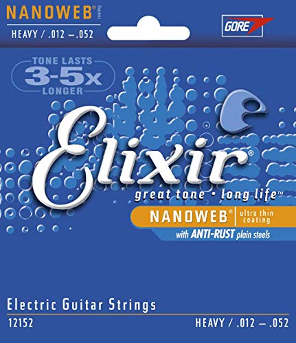 Product Cover Elixir Strings Electric Guitar Strings w NANOWEB Coating, Heavy (.012-.052)