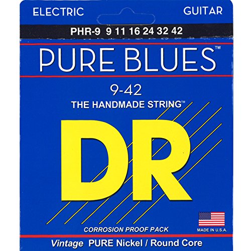 Product Cover DR Strings Pure Blues Pure Nickel Wrap Round Core 9-42
