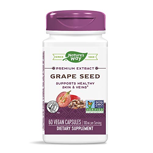 Product Cover Nature's Way Premium Extract Standardized Grape Seed 95% Polyphenols, 100 mg per serving, 60 Capsules