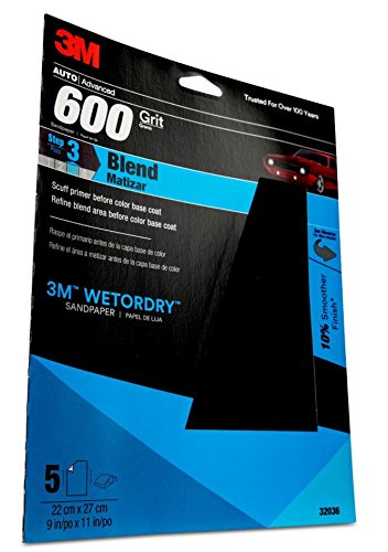 Product Cover 3M 600 Imperial Wetordry Sandpaper Sheet, 9in x 11 in, Pack of 5