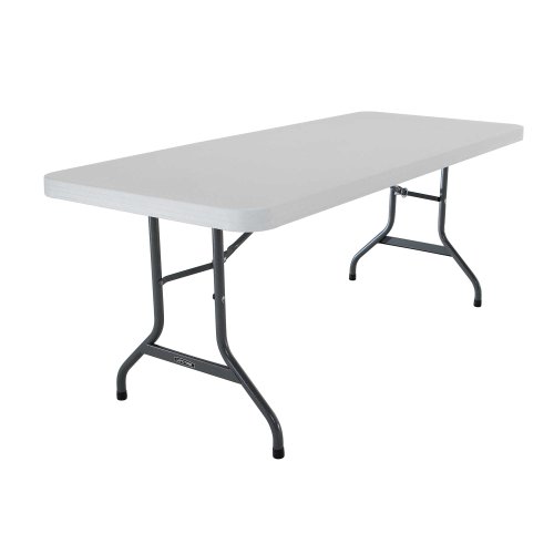 Product Cover Lifetime 22901 Folding Utility Table, 6 Feet, White Granite
