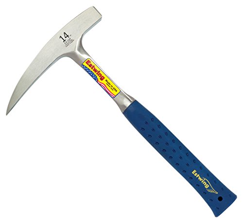 Product Cover Estwing Rock Pick - 14 oz Geological Hammer with Pointed Tip & Shock Reduction Grip - E3-14P