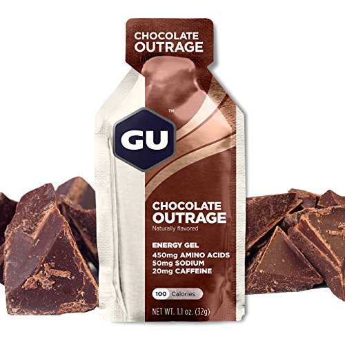 Product Cover GU Energy Original Sports Nutrition Energy Gel, Chocolate Outrage, 8 Count Box