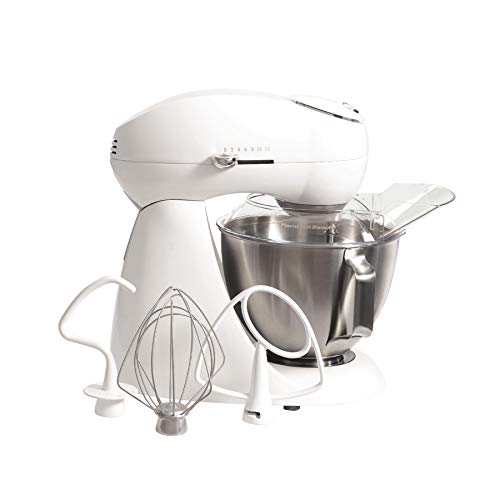 Product Cover Hamilton Beach Eclectrics All-Metal 12-Speed Electric Stand Mixer, Tilt-Head, 4.5 quart, Pouring Shield, Sugar (63221)