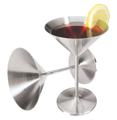 Product Cover Oggi 8-Ounce Stainless Steel Martini Goblets, Set of 2