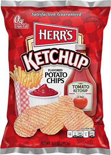 Product Cover Herr's Ketchup Flavored Potato Chips, 3.5 Ounce (Pack of 16)