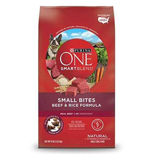 Product Cover Purina ONE Natural Dry Dog Food, SmartBlend Small Bites Beef & Rice Formula - 8 lb. Bag