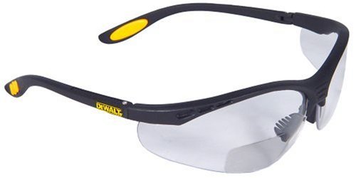 Product Cover Dewalt DPG59-115C Reinforcer Rx-Bifocal 1.5 Clear Lens High Performance Protective Safety Glasses with Rubber Temples and Protective Eyeglass Sleeve