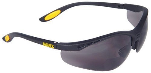 Product Cover Dewalt DPG59-220C Reinforcer Rx-Bifocal 2.0 Smoke Lens High Performance Protective Safety Glasses with Rubber Temples and Protective Eyeglass Sleeve
