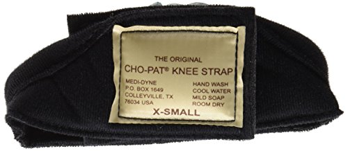 Product Cover Cho-Pat Original Knee Strap - Recommended by Doctors to Reduce Knee Pain - Black (XS, Less Than 10