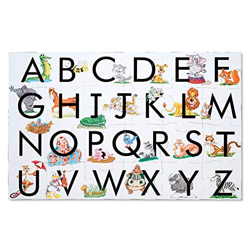 Product Cover Melissa & Doug ABC Learn the Alphabet Floor Puzzle (Easy-Clean Surface, Promotes Hand-Eye Coordination, 24 Pieces, 24