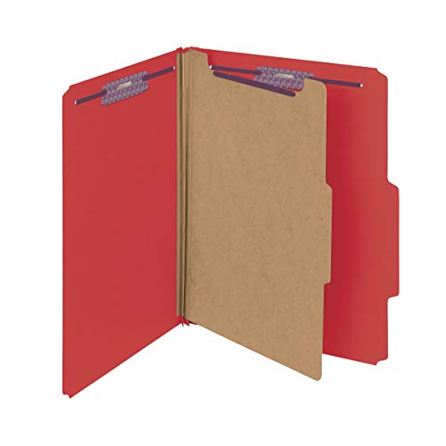 Product Cover Smead Pressboard Classification File Folder with SafeSHIELD Fasteners, 1 Divider, 2