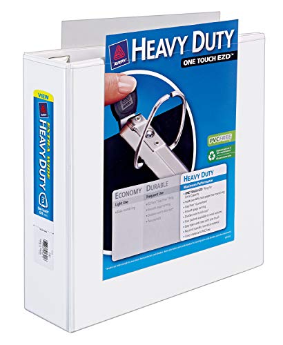 Product Cover Avery Extra-Wide Ezd Reference View Binder, 3 Inch Rings, White, 1 Binder (01321)