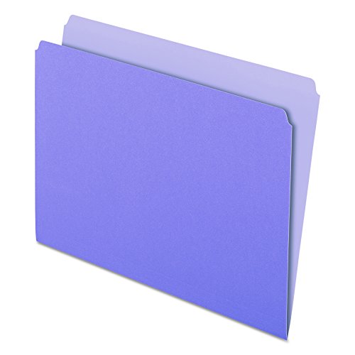 Product Cover Pendaflex Two-Tone Color File Folders, Letter Size, Lavender, Straight Cut, 100/BX (152 LAV)