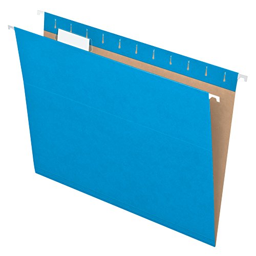 Product Cover Pendaflex Recycled Hanging Folders, Letter Size, Blue, 1/5 Cut, 25/BX (81603)