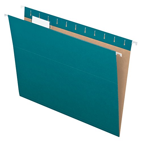 Product Cover Pendaflex Recycled Hanging Folders, Letter Size, Teal, 1/5 Cut, 25/BX (81614)